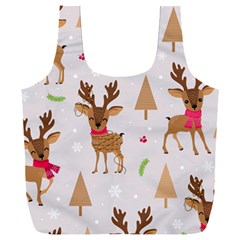 Christmas Seamless Pattern With Reindeer Full Print Recycle Bag (xxxl)