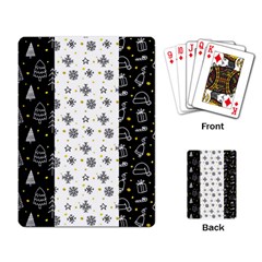 Black Golden Christmas Pattern Collection Playing Cards Single Design (rectangle) by Vaneshart