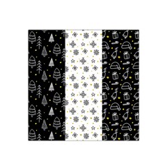 Black Golden Christmas Pattern Collection Satin Bandana Scarf by Vaneshart