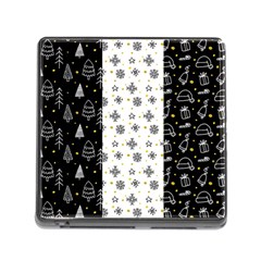 Black Golden Christmas Pattern Collection Memory Card Reader (square 5 Slot) by Vaneshart