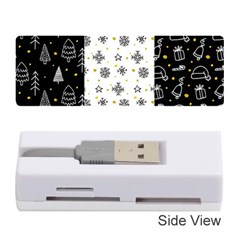 Black Golden Christmas Pattern Collection Memory Card Reader (stick) by Vaneshart