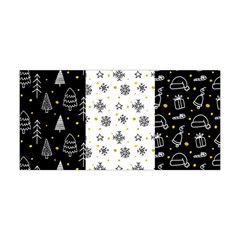 Black Golden Christmas Pattern Collection Yoga Headband by Vaneshart