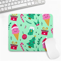 Funny Christmas Pattern Background Large Mousepads by Vaneshart