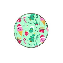 Funny Christmas Pattern Background Hat Clip Ball Marker by Vaneshart