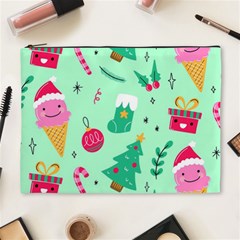 Funny Christmas Pattern Background Cosmetic Bag (xl) by Vaneshart