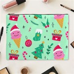 Funny Christmas Pattern Background Cosmetic Bag (XL) Front