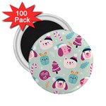 Pattern Funny Christmas Ho Ho Ho 2.25  Magnets (100 pack)  Front