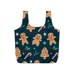 Colourful Funny Christmas Pattern Full Print Recycle Bag (s) by Vaneshart