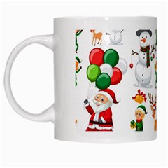 Seamless Pattern Christmas White Mugs