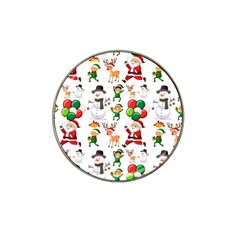 Seamless Pattern Christmas Hat Clip Ball Marker (10 Pack) by Vaneshart