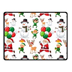 Seamless Pattern Christmas Fleece Blanket (small) by Vaneshart