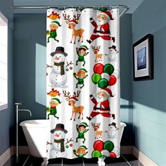 Seamless Pattern Christmas Shower Curtain 36  X 72  (stall)  by Vaneshart