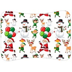 Seamless Pattern Christmas Velour Seat Head Rest Cushion by Vaneshart