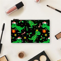 Christmas Funny Pattern Dinosaurs Cosmetic Bag (small) by Vaneshart