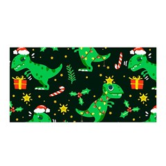 Christmas Funny Pattern Dinosaurs Satin Wrap by Vaneshart