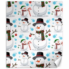 Christmas Snowman Seamless Pattern Canvas 20  X 24  by Vaneshart