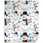 Christmas Snowman Seamless Pattern Canvas 11  x 14  10.95 x13.48  Canvas - 1