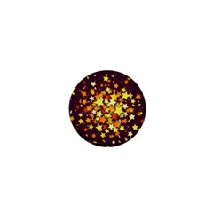 Colorful Confetti Stars Paper Particles Scattering Randomly Dark Background With Explosion Golden St 1  Mini Buttons by Vaneshart