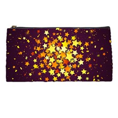 Colorful Confetti Stars Paper Particles Scattering Randomly Dark Background With Explosion Golden St Pencil Cases by Vaneshart