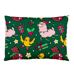 Funny Decoration Christmas Pattern Background Pillow Case (two Sides) by Vaneshart