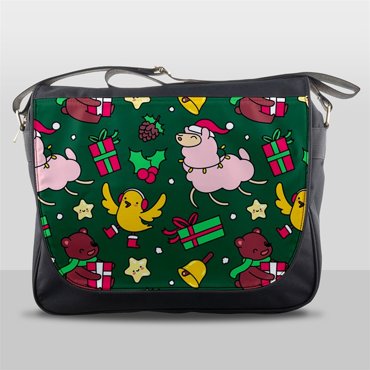 Funny Decoration Christmas Pattern Background Messenger Bag