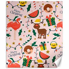 Colorful Funny Christmas Pattern Merry Xmas Canvas 20  X 24  by Vaneshart