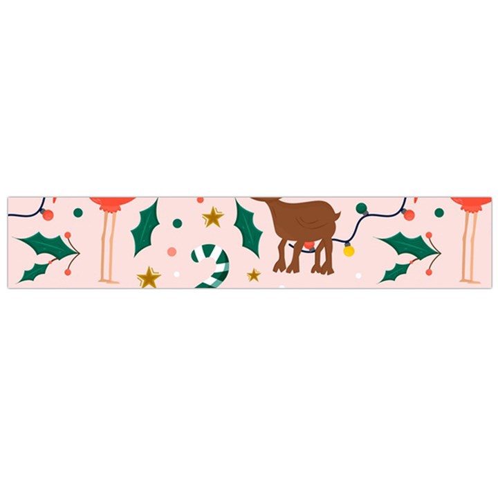 Colorful Funny Christmas Pattern Merry Xmas Large Flano Scarf 