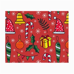 Colorful Funny Christmas Pattern Small Glasses Cloth by Vaneshart