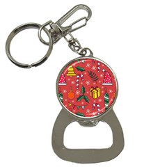 Colorful Funny Christmas Pattern Bottle Opener Key Chain