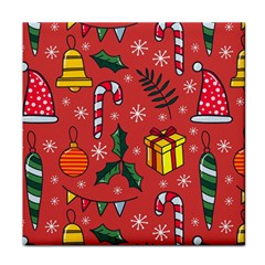 Colorful Funny Christmas Pattern Face Towel by Vaneshart