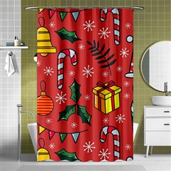 Colorful Funny Christmas Pattern Shower Curtain 48  X 72  (small)  by Vaneshart