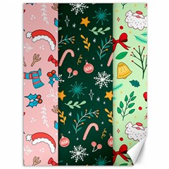 Hand Drawn Christmas Pattern Collection Canvas 36  X 48  by Vaneshart