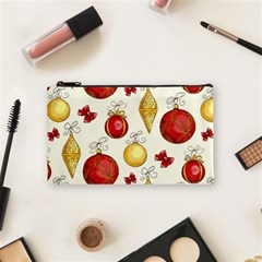 Vintage Christmas Pattern Background Cosmetic Bag (small) by Vaneshart