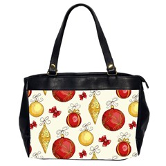 Vintage Christmas Pattern Background Oversize Office Handbag (2 Sides) by Vaneshart