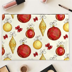 Vintage Christmas Pattern Background Cosmetic Bag (xxl) by Vaneshart