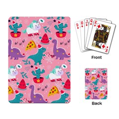 Colorful Funny Christmas Pattern Ho Ho Ho Playing Cards Single Design (rectangle) by Vaneshart