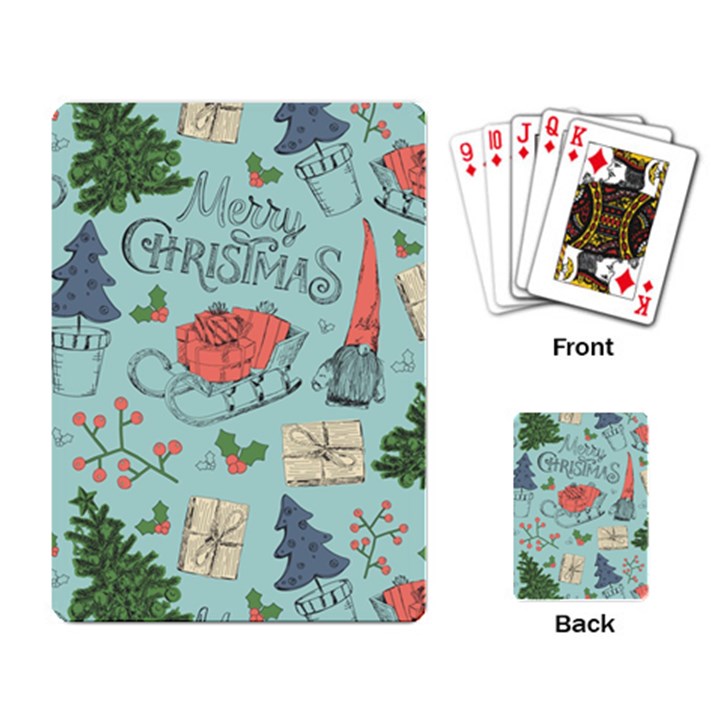 Vintage Christmas Pattern Playing Cards Single Design (Rectangle)