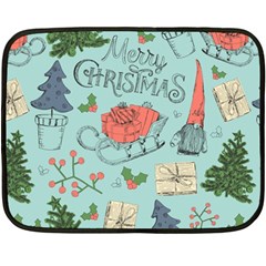 Vintage Christmas Pattern Double Sided Fleece Blanket (mini)  by Vaneshart