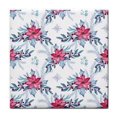 Watercolor Christmas Floral Seamless Pattern Face Towel