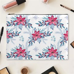 Watercolor Christmas Floral Seamless Pattern Cosmetic Bag (xl) by Vaneshart