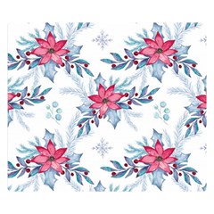 Watercolor Christmas Floral Seamless Pattern Double Sided Flano Blanket (small)  by Vaneshart