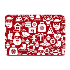 Christmas Seamless Pattern Icons Plate Mats by Vaneshart