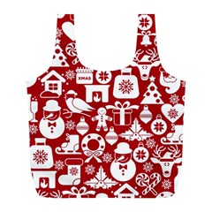 Christmas Seamless Pattern Icons Full Print Recycle Bag (l) by Vaneshart