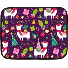 Colorful Funny Christmas Pattern Double Sided Fleece Blanket (mini)  by Vaneshart