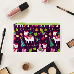 Colorful Funny Christmas Pattern Cosmetic Bag (xs) by Vaneshart