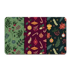 Christmas Pattern Collection Flat Design Magnet (rectangular) by Vaneshart