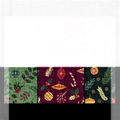 Christmas Pattern Collection Flat Design Rectangular Jigsaw Puzzl by Vaneshart