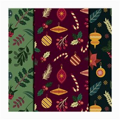 Christmas Pattern Collection Flat Design Medium Glasses Cloth by Vaneshart