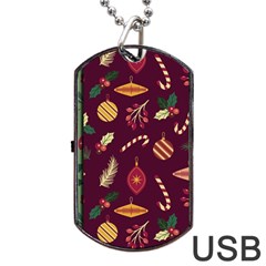 Christmas Pattern Collection Flat Design Dog Tag Usb Flash (one Side) by Vaneshart