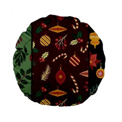 Christmas Pattern Collection Flat Design Standard 15  Premium Round Cushions by Vaneshart